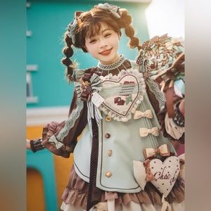 Mint Chocolate  Lolita dress sets. size S